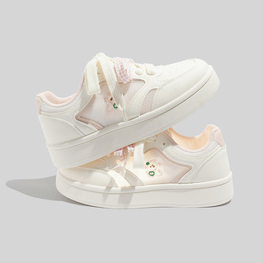 Damen Schnüre Sneakers aus atmungsaktivem Mesh mit einzigartigem Design EB