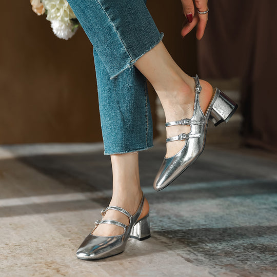 Damen elegante Slingback-Pumps EB