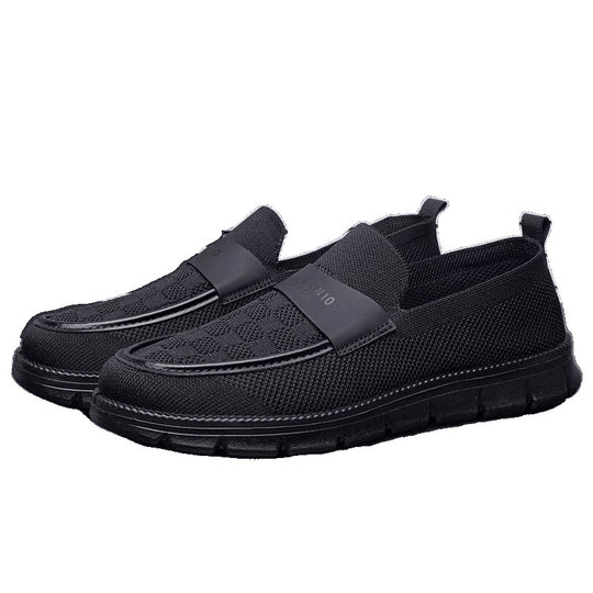 Damen Sportliche Slip-On Sneakers mit atmungsaktivem Mesh-Obermaterial und rutschfester Sohle EB
