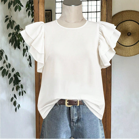 Damen Elegante Bluse mit Rüschendetails EB