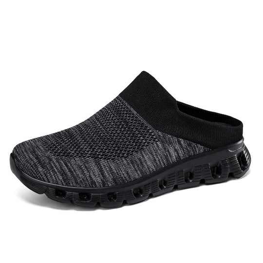 Damen Bequeme und atmungsaktive Slipper mit elastischem Strickoberteil EB