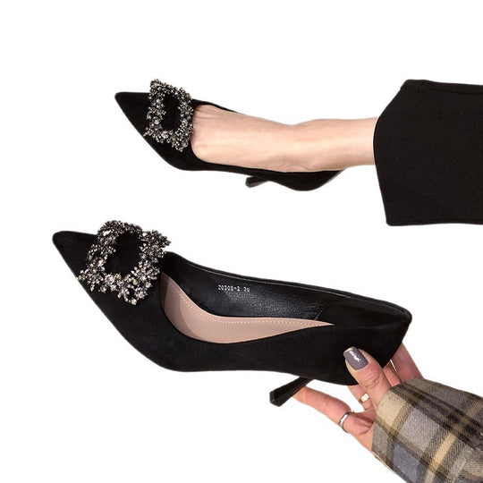 Damen Elegante Pumps mit glamouröser Schmuckapplikation EB