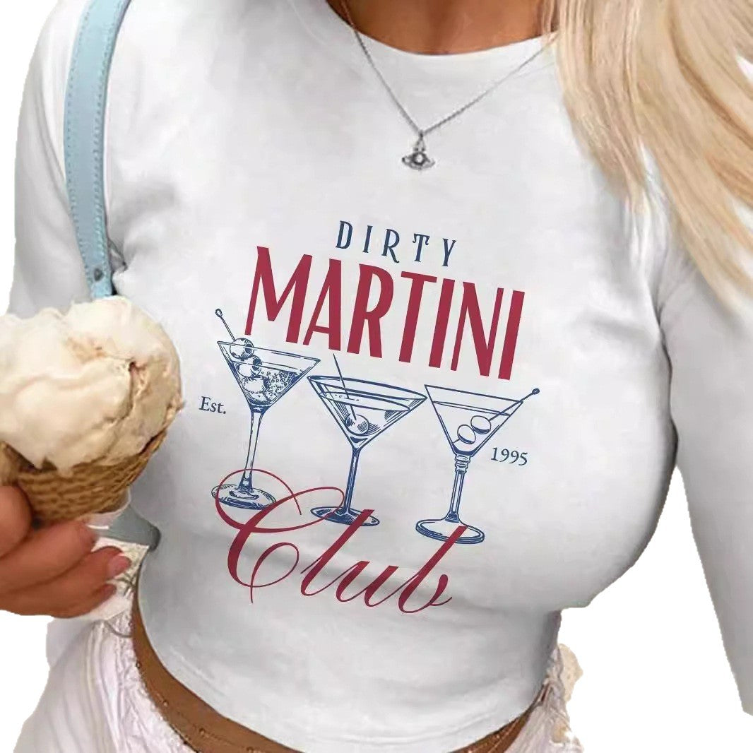 Damen Kurzarm T-Shirt mit auffälligem Motorrad-Design EB