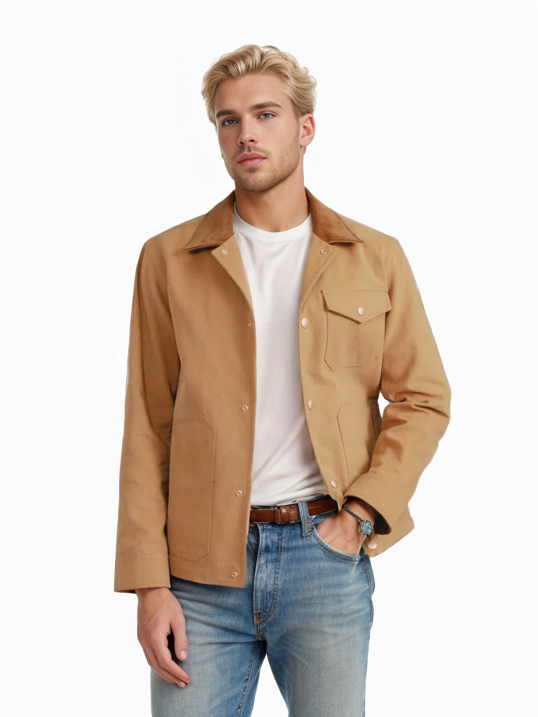 Herren zeitlose Jacke mit strukturiertem Design EB