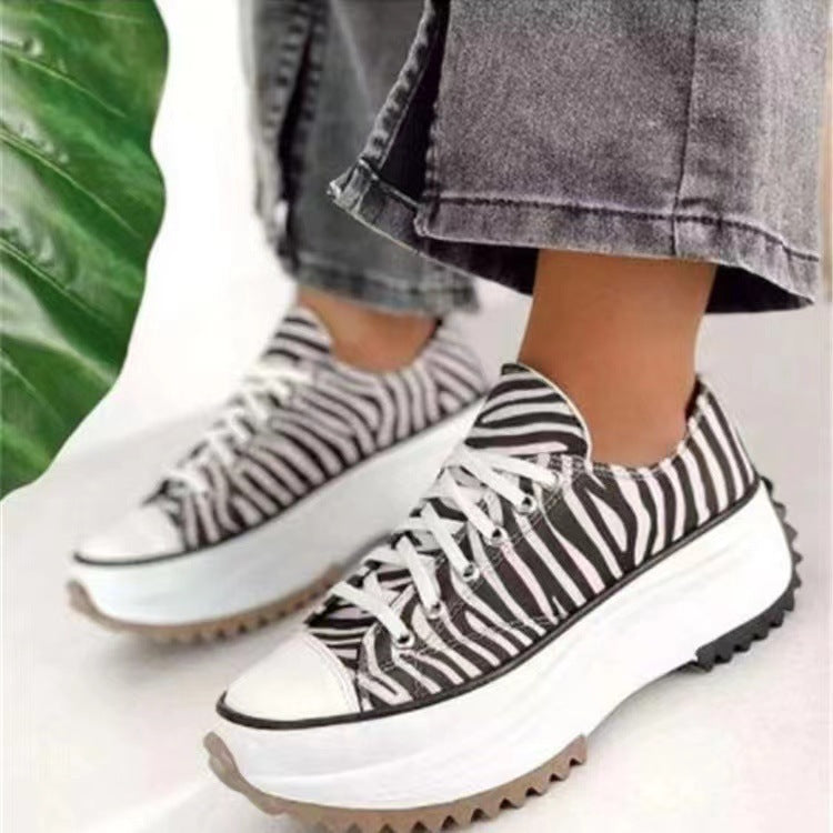 Damen modische Sneaker mit trendigem Plateau und rutschfester Sohle EB