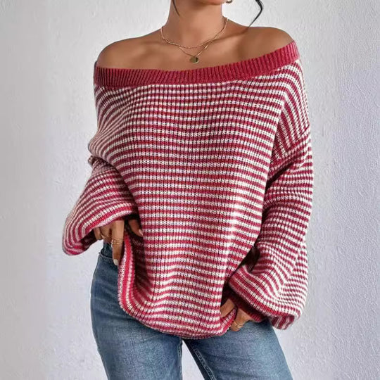Damen lässiger Strickpullover EB