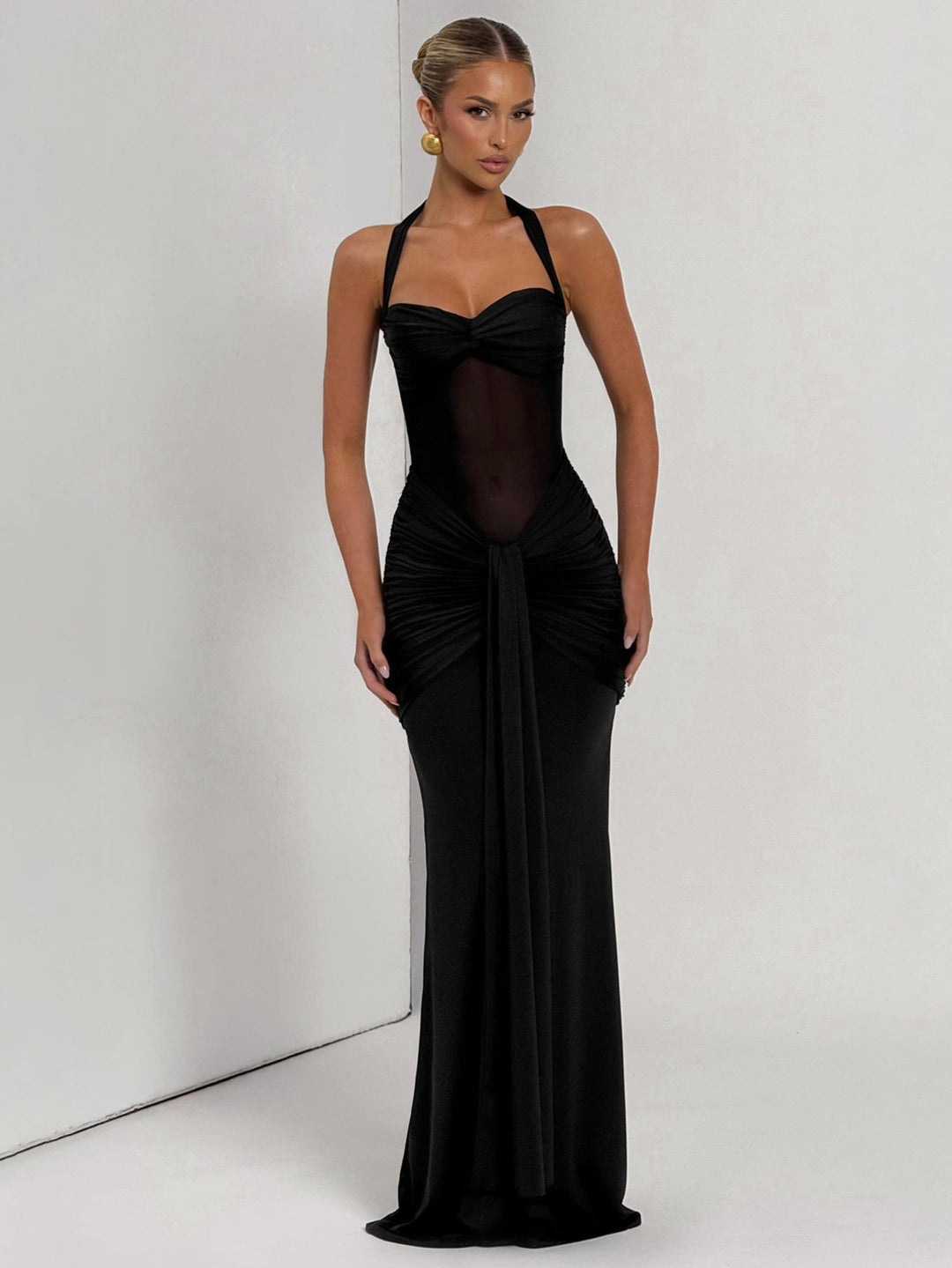 Damen Elegantes Abendkleid mit figurbetontem Schnitt und raffinierten Drapierungen EB