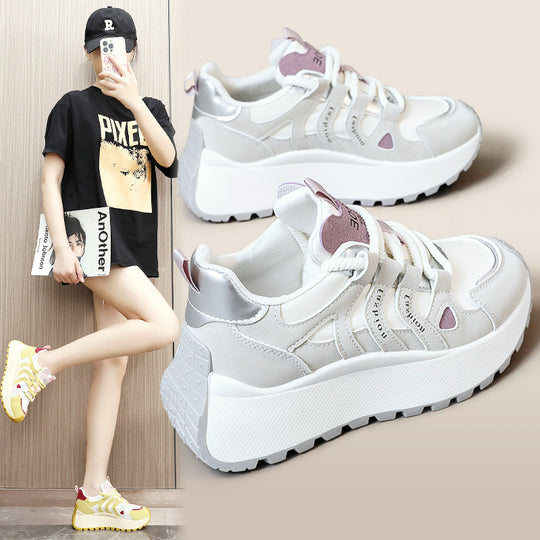 Damen Sportliche Chunky Sneakers mit atmungsaktiver Mesh-Oberfläche und dämpfendem Sohlenprofil EB