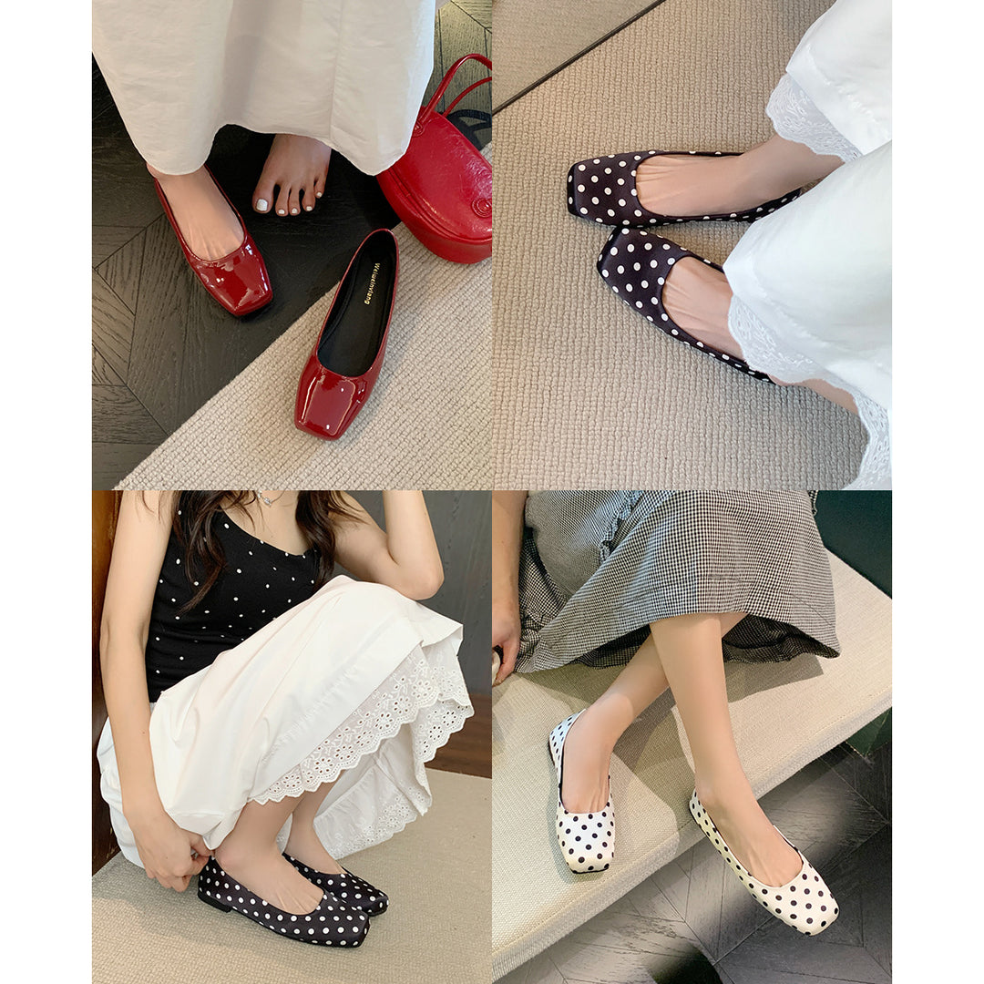 Damen Ballerinas mit verspieltem Punktedesign und bequemem Fußbett EB