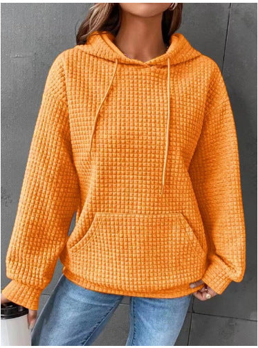 Damen Kapuzenpullover aus strukturiertem Material EB