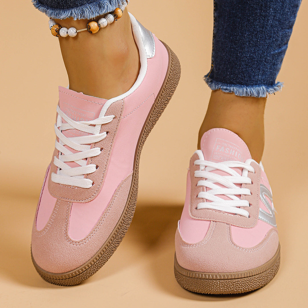 Damen Sportliche Sneakers mit atmungsaktiver Oberflächenstruktur und rutschfester Sohle EB