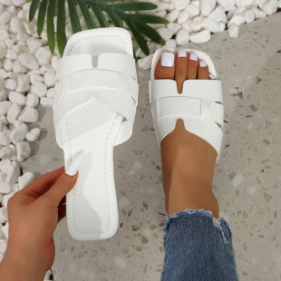 Damen Bequeme Slide-Sandalen mit trendigem Querriemen EB