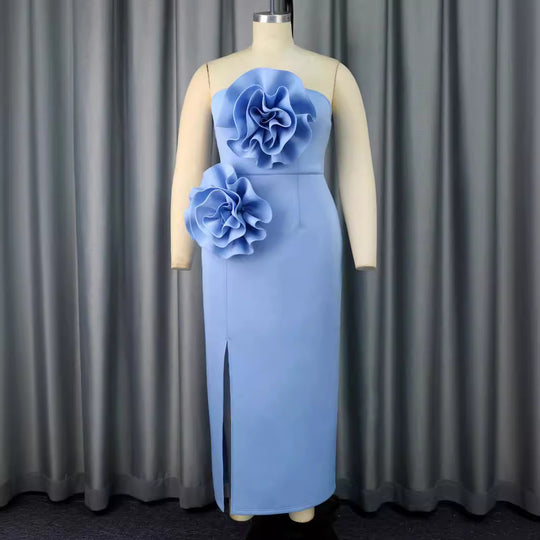Damen Figurbetontes Abendkleid mit floralem Akzenten EB