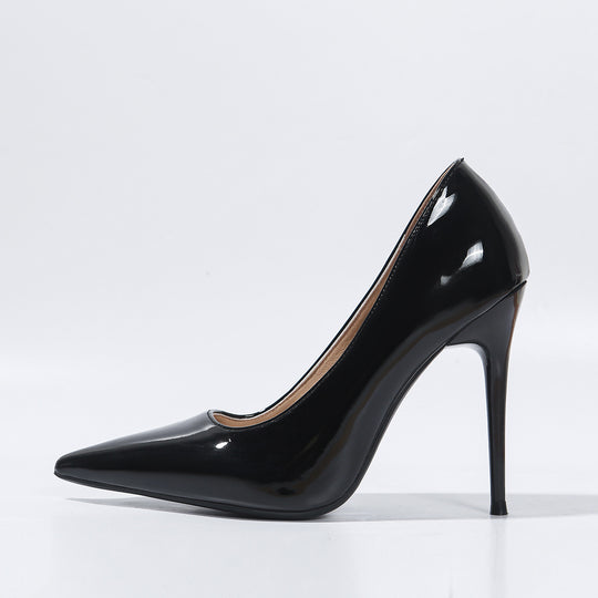 Damen spitze High Heel Pumps mit glänzendem Obermaterial EB
