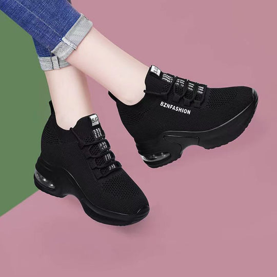 Damen Sportliche High-Top Sneakers mit atmungsaktiver Mesh-Oberfläche und flexibler Dämpfung EB