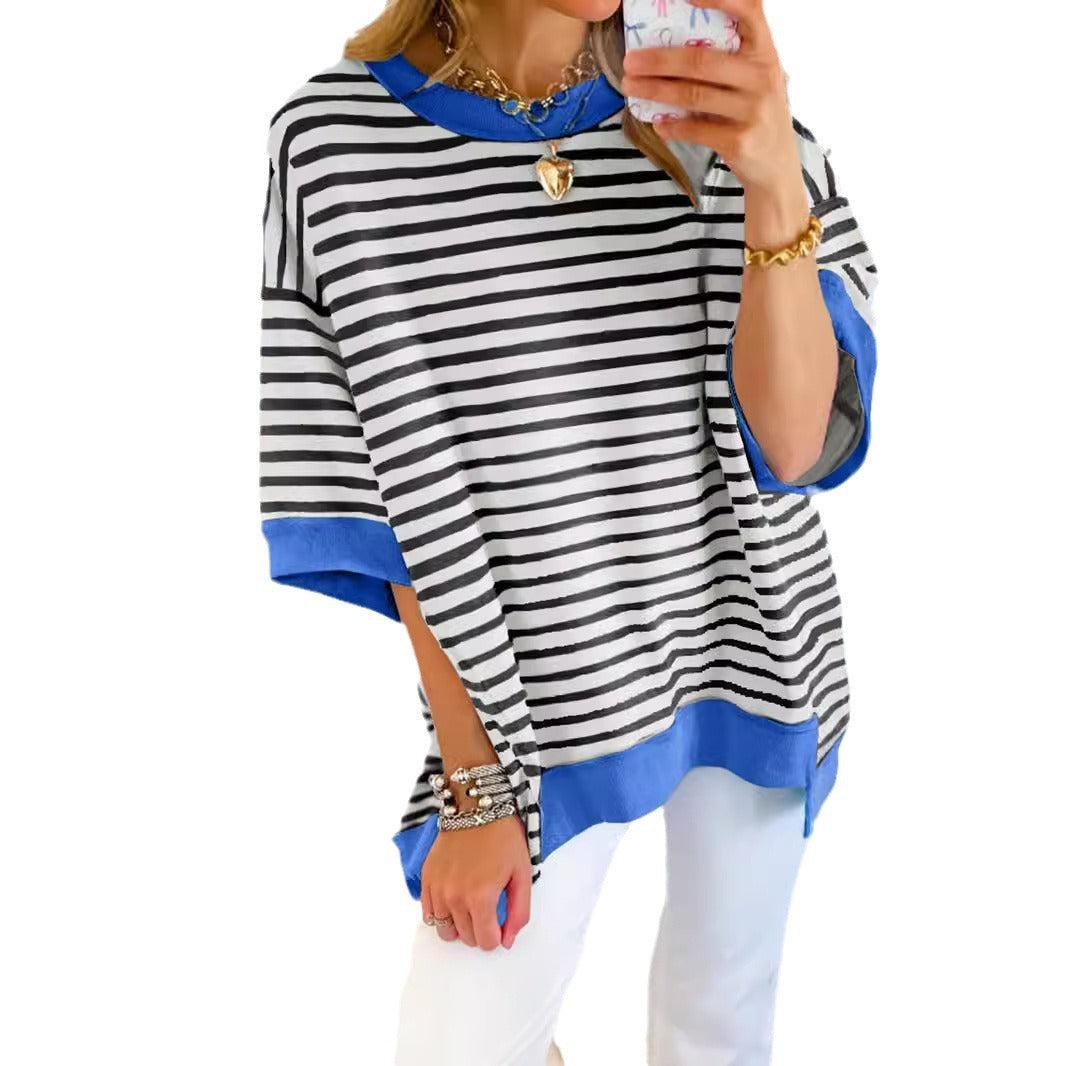 Damen Oversized Streifenpullover EB