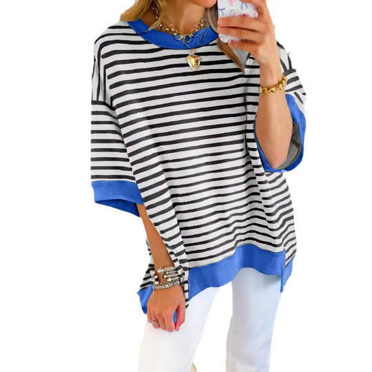 Damen Oversized Streifenpullover EB