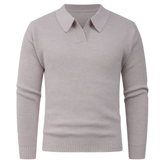 Herren lässiger Pullover mit modernem Kragen EB