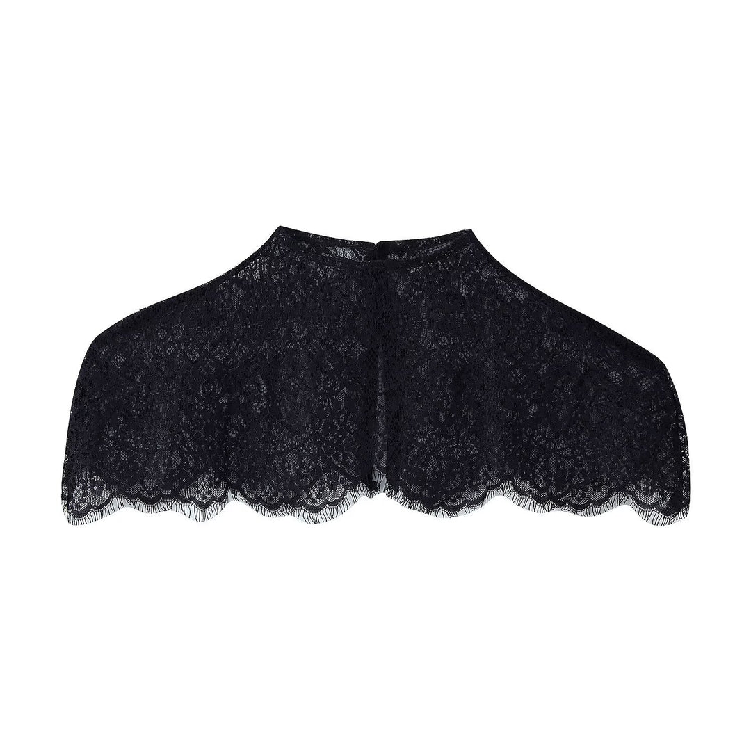 Damen Spitzen-Hängerchenkleid mit elegantem Rückenausschnitt und charmantem Saum EB
