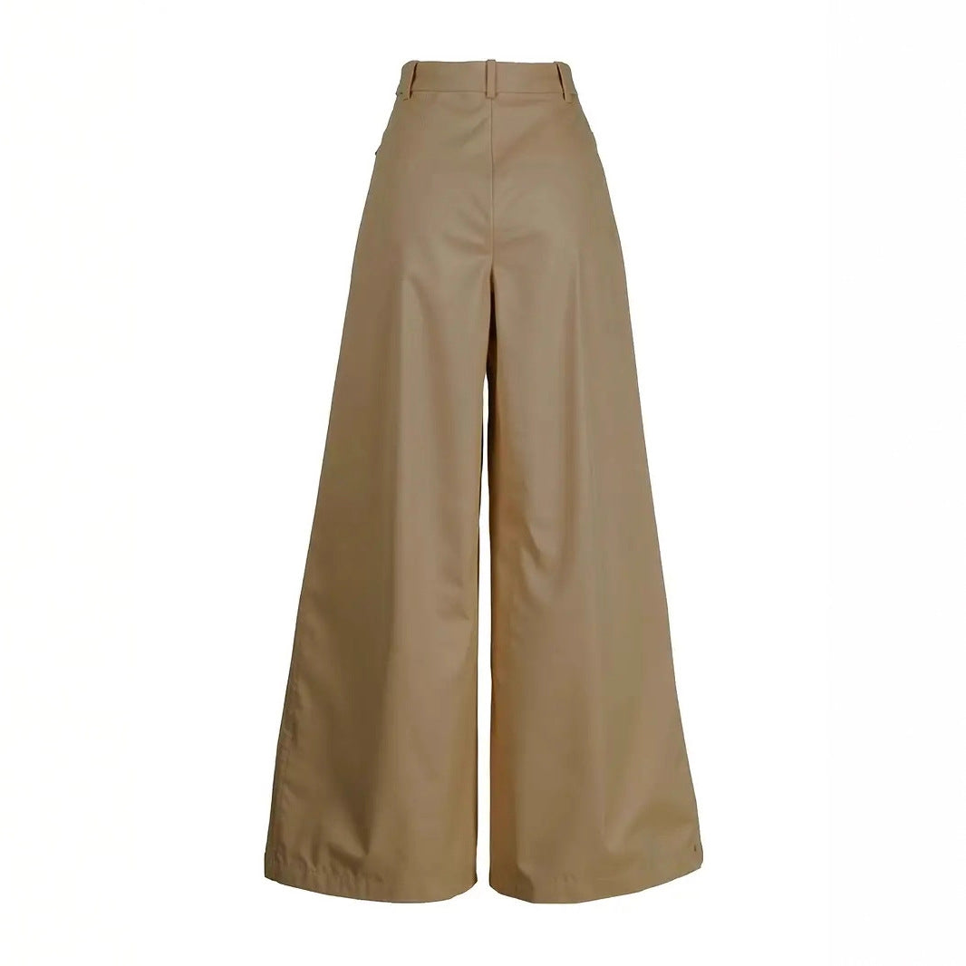 Damen Hoch geschnittene Palazzo-Hose mit eleganten Falten und formschöner Passform EB