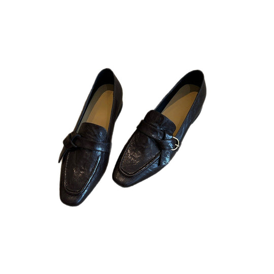 Damen Mokassins mit elegantem Schnallenakzent und weichem Veloursleder EB