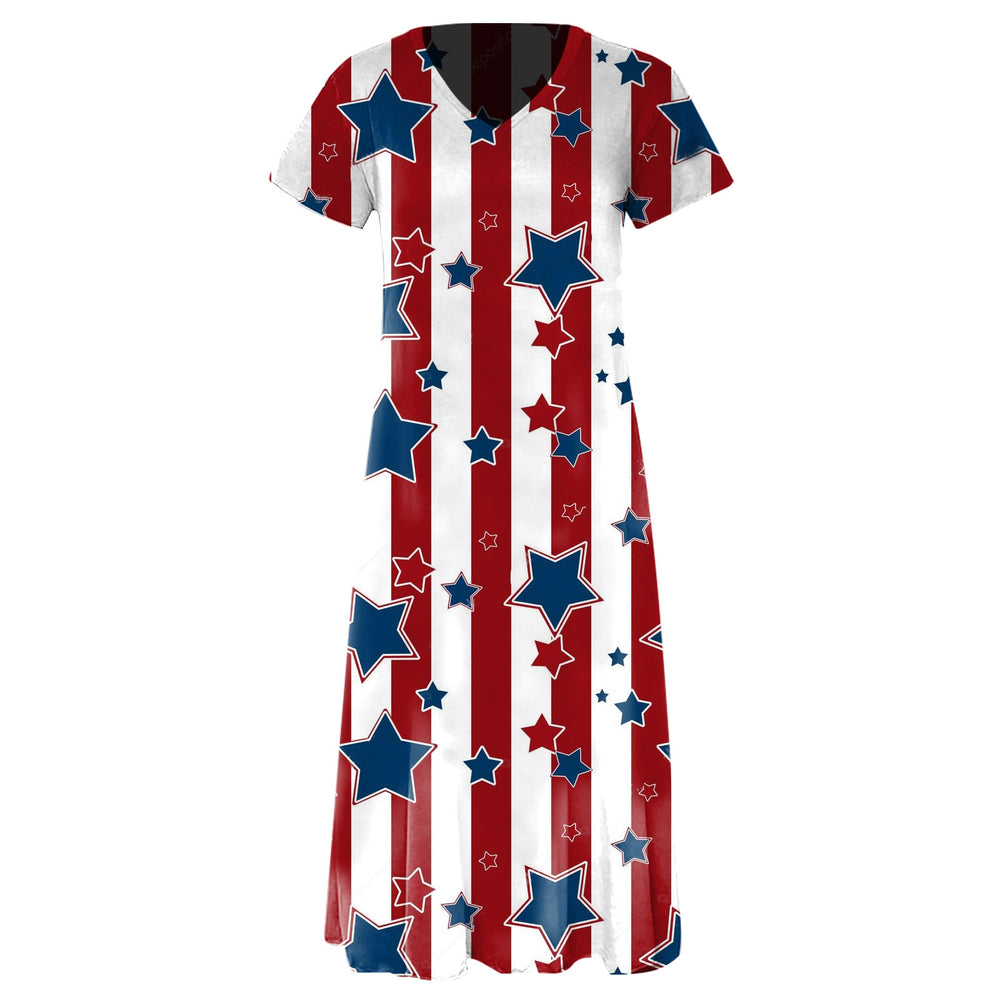 Damen Grafik Maxikleid EB