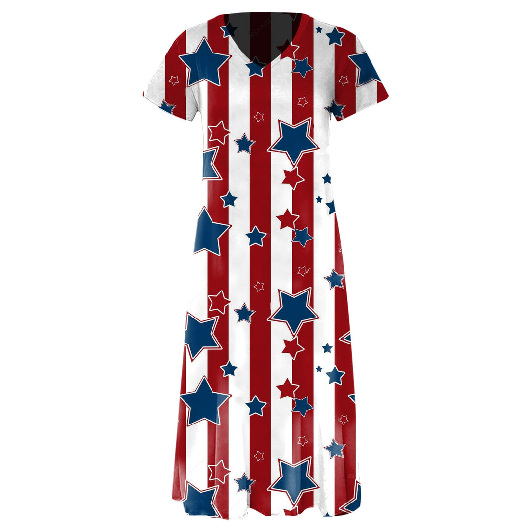Damen Grafik Maxikleid EB