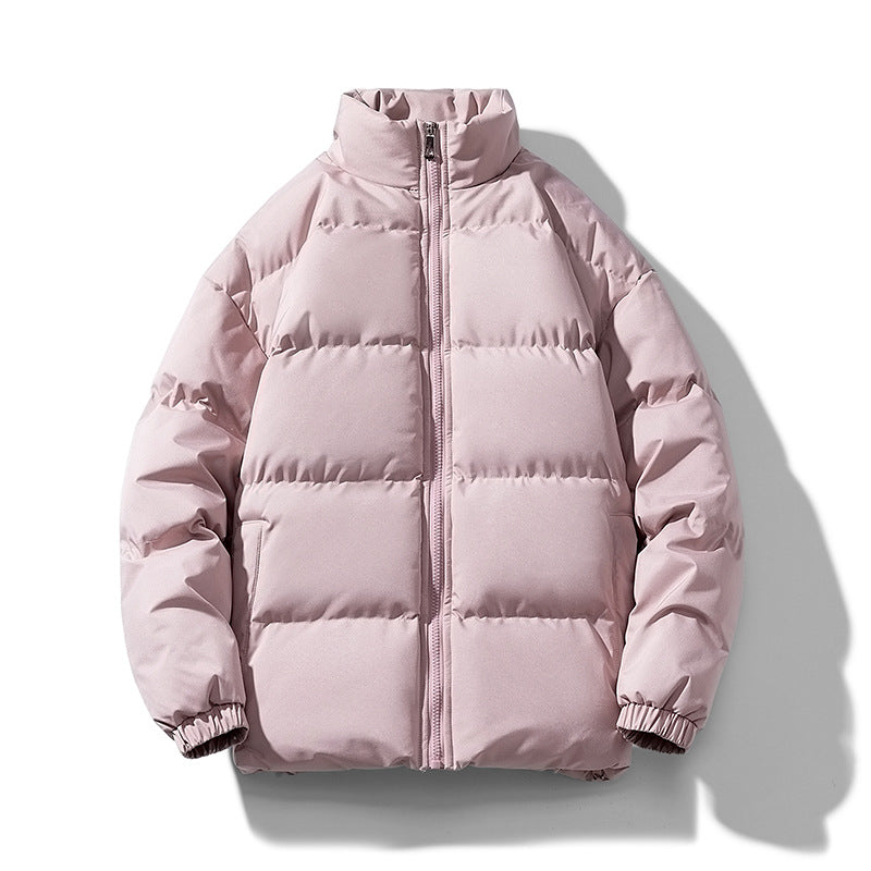 Herren voluminöse Isolationsjacke mit matter Microfaser‑Außenhülle und hohem Stehkragen EB
