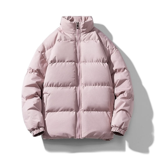 Herren voluminöse Isolationsjacke mit matter Microfaser‑Außenhülle und hohem Stehkragen EB