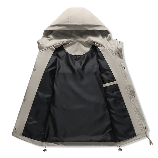 Damen technische Outdoor-Jacke mit verstellbarem Kapuzendesign und praktischen Taschen EB