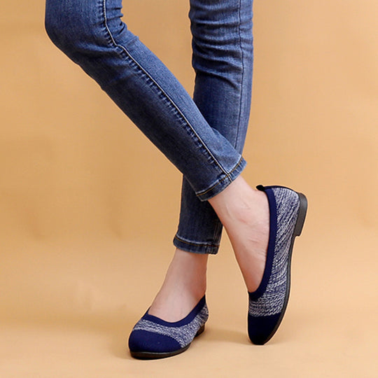 Damen Bequeme Ballerinas mit flexiblem und atmungsaktivem Obermaterial EB