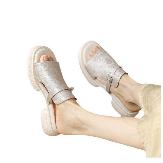 Damen Komfortable und stilvolle Sandalen mit anatomisch geformtem Fußbett EB