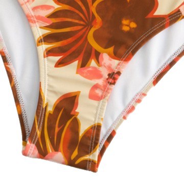 Damen Eleganter Blumenmuster Einteiler Badeanzug EB