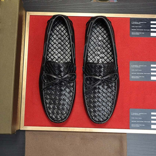 Herren Mokassins mit geflochtenem Design und hochwertiger Lederoberfläche EB