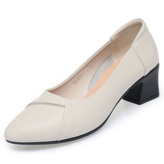 Damen Bequeme Pumps mit elegantem Blockabsatz und klassischem Design EB