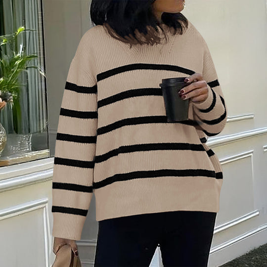 Damen nan oversized Mohair-Strickpullover mit weitem Carmen-Boat-Ausschnitt und flauschiger Struktur EB