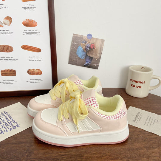 Damen Elegante Sneakers im Retro-Stil mit weichem Innenfutter und modischen Schnürsenkeln EB