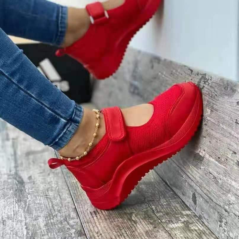 Damen modische und komfortable Klettschuhe mit atmungsaktivem Obermaterial EB