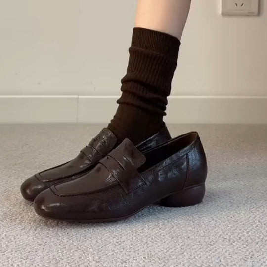 Damen Mokassins mit elegantem Riemen und bequemer Sohle EB