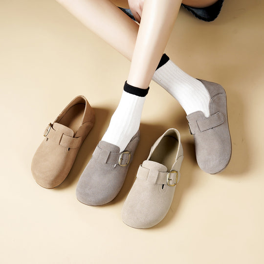 Damen Komfortable Clogs mit modischem Schnallen-Detail EB