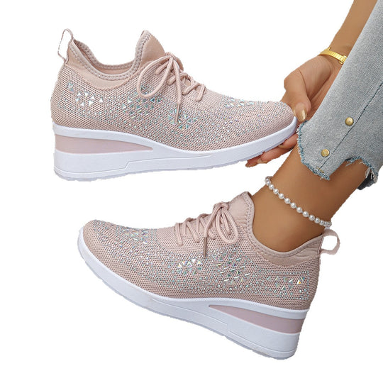Damen Komfortable Sneaker mit modischem Netzdesign EB