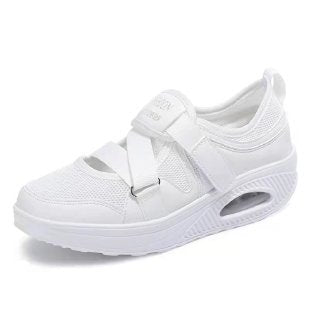 Damen Bequeme und luftige Sneakers mit verstellbarem Klettverschluss EB