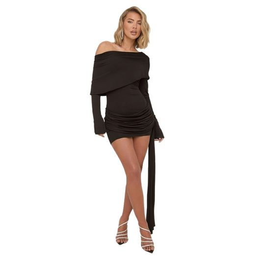 Damen Lounge-Top mit raffinierten Rüschendetails und elastischem Saum EB