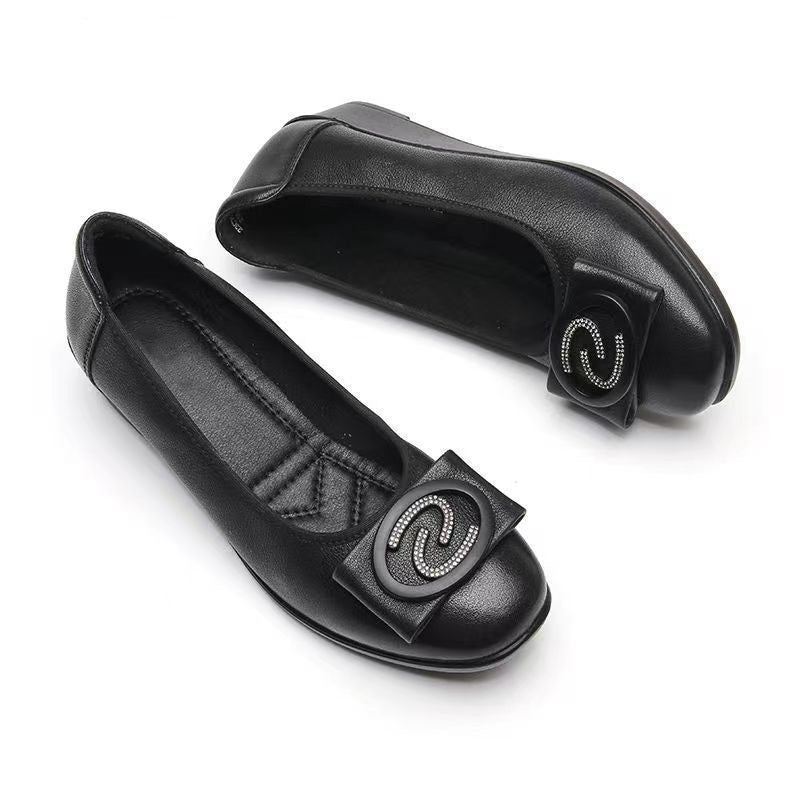 Damen Elegante Ballerinas mit modischer Schleifenverzierung und komfortabler Wedge-Sohle EB