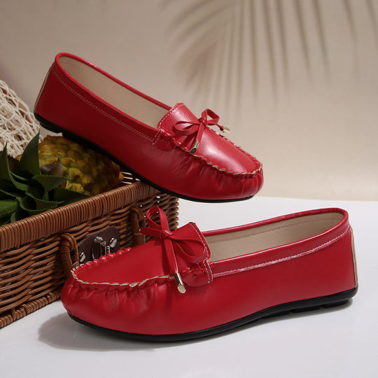 Damen Mokassins mit elegantem Schleifen-Detail und komfortabler Sohle EB