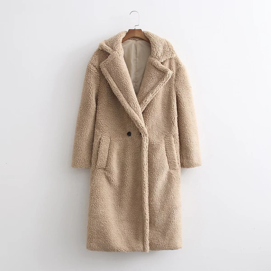 EB | Langer Damen-Teddy-Mantel Warme