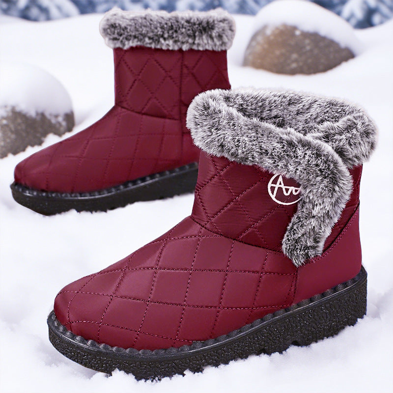Damen Thermo-Winterstiefel mit weichem Kunstfellkragen EB