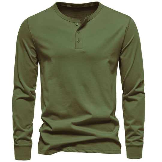 Herren Langarm-Henley-Shirt mit Knopfleiste und hohem Tragekomfort EB