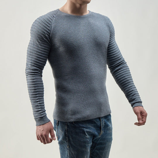 Herren Strickpullover mit strukturiertem Raglanärmel und modernem Schnitt EB