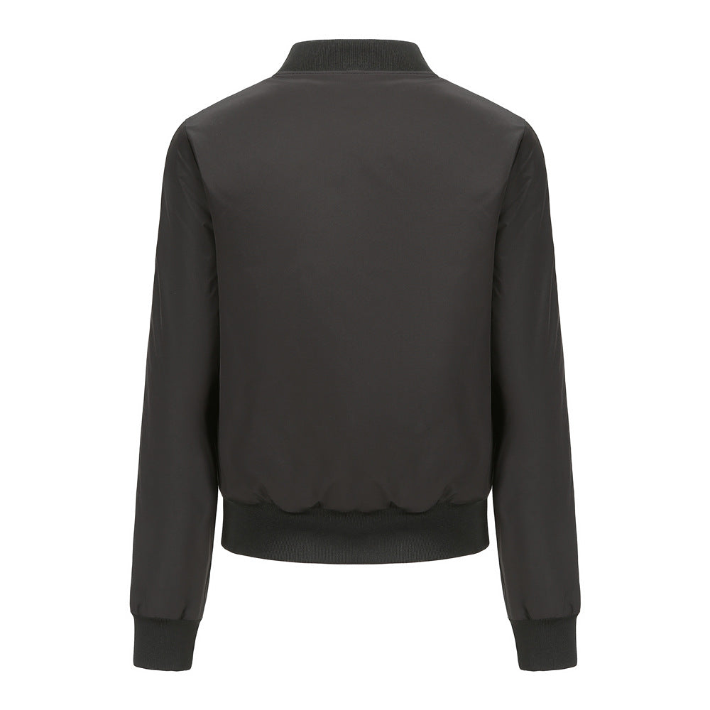 Damen nan sportive Bomberjacke mit seitlichen Kontraststreifen, gesteppter Innenfütterung und Rippbündchen EB